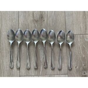 8 PCs Supreme by Towle Stainless‎ Korea Ashley Teaspoons 7" Long